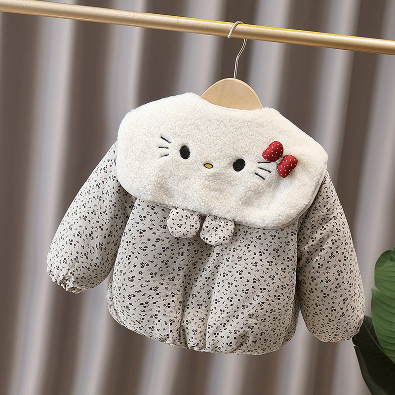 女童棉衣外套2025冬季新款女宝加绒加厚棉服上衣冬装夹棉保暖棉袄