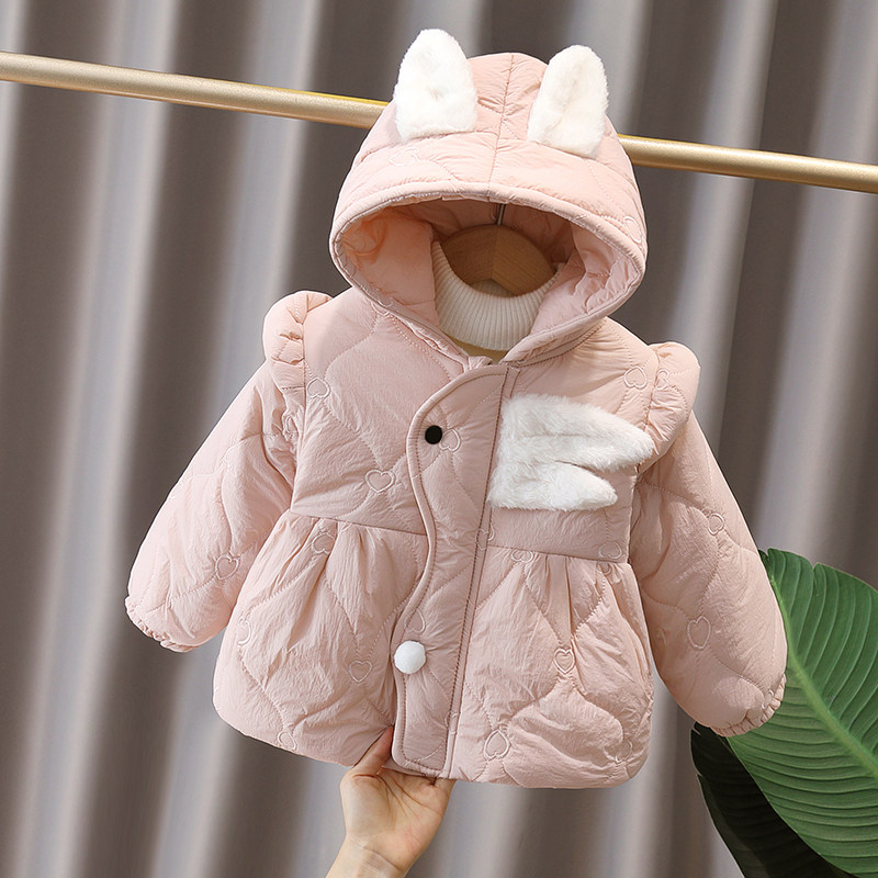 女童棉服外套冬装2025新款洋气儿童加绒夹棉加厚保暖棉衣宝贝棉袄
