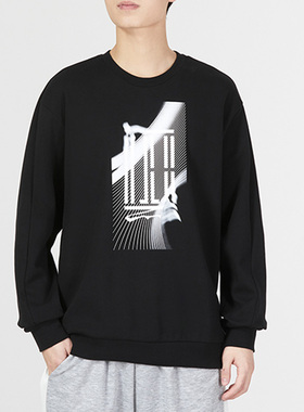 adidas/阿迪达斯男款舒适宽松圆领透气运动休闲套头卫衣IA8183