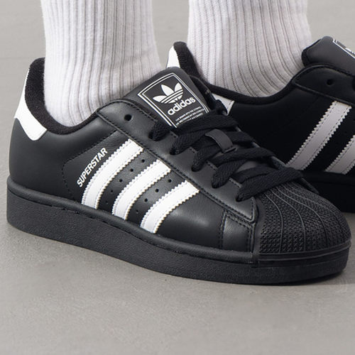 adidas/阿迪达斯SUPERSTAR男女同款低帮舒适黑白板鞋JI0079百亿