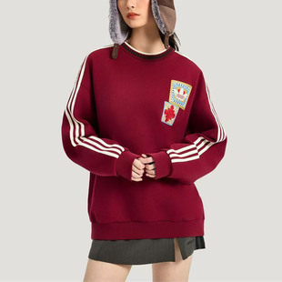 Adidas/阿迪达斯三叶草男女舒适透气圆领休闲运动套头卫衣KU1423