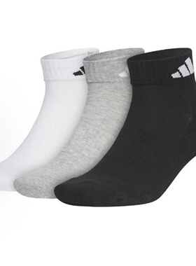 adidas/阿迪达斯男女款图案印花舒适亲肤运动短袜3双装JC9270百亿