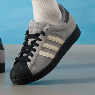 JQ3222 2男女低帮防滑耐磨舒适休闲板鞋 adidas 阿迪达斯Superstar