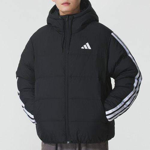 阿迪男子连帽保暖羽绒服