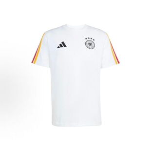Adidas/阿迪达斯 Germany男款条纹圆领短袖足球衣T恤KB4401百亿