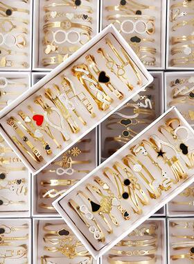 欧美18K钛钢手镯混款批发工厂价