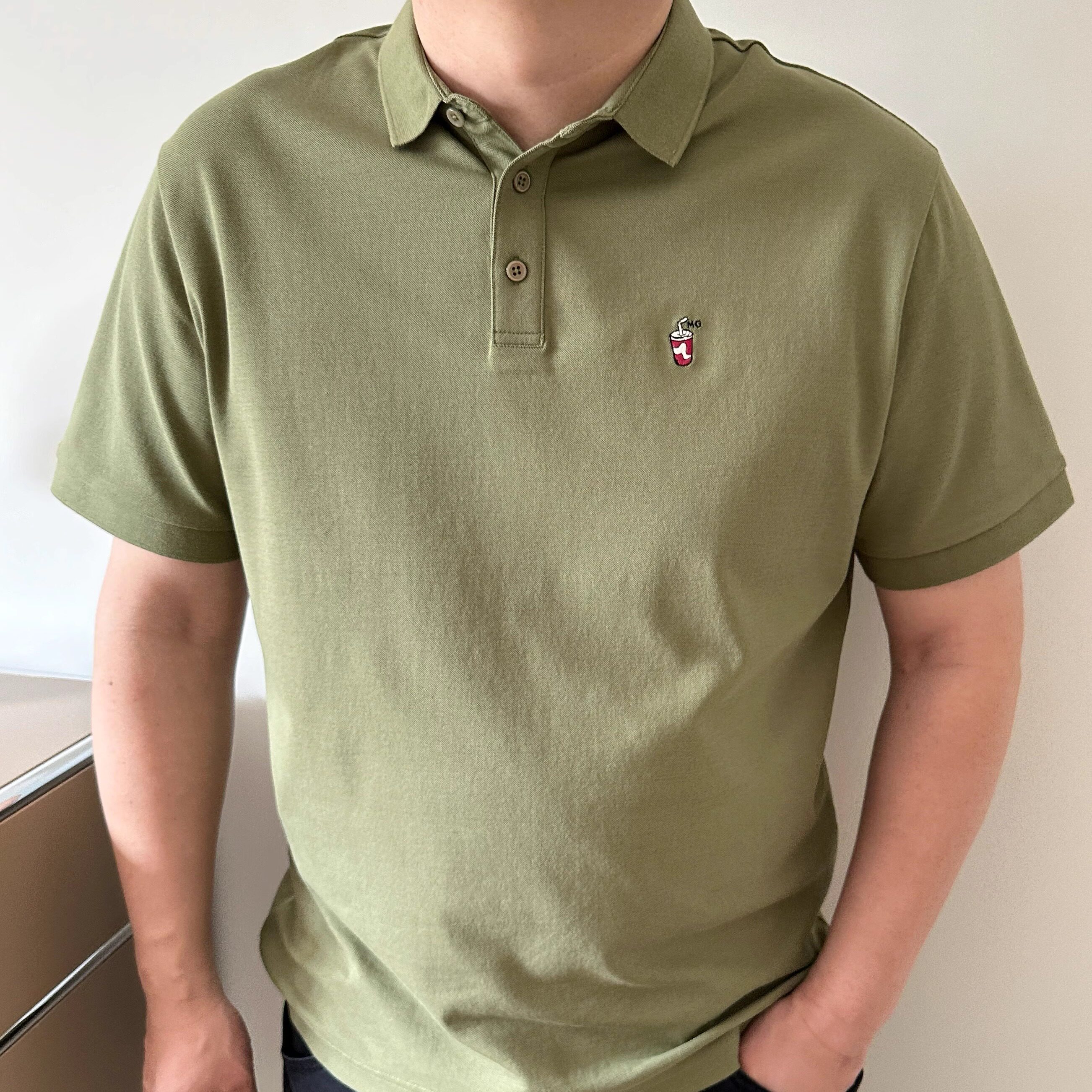 DAEVU夏季大码男装可乐刺绣加肥加大男士休闲短袖polo衫翻领t恤