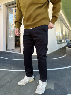 商务休闲裤 男士 磨毛厚料简约潮胖子弹力加肥加大码 大依无忧冬新款