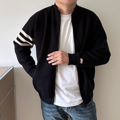 大依无忧立领大码开衫毛衣外套