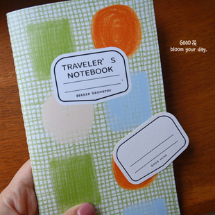 GOOD花 TN手账旅行标准本 护照本 彩色内页 手账本 清风几何