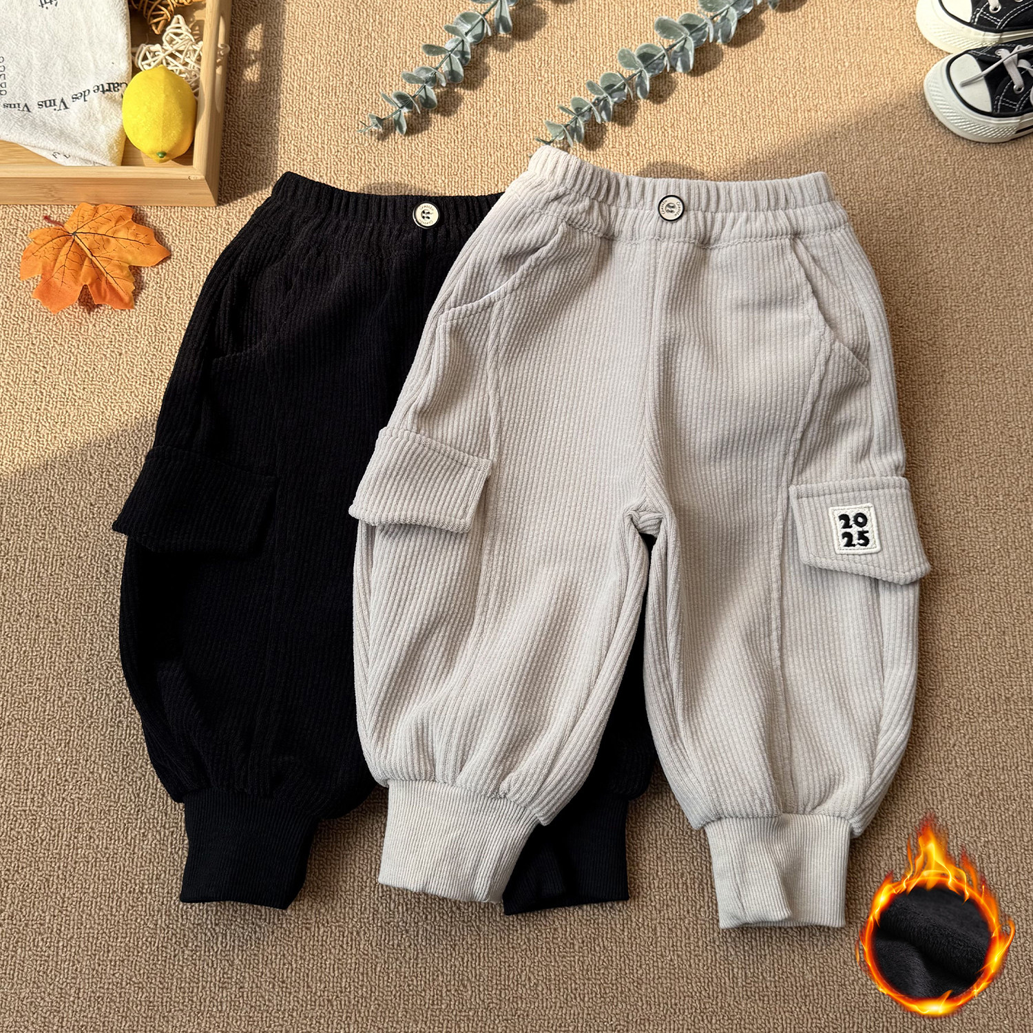 男童哈伦裤2025新款洋气儿童春秋灯芯绒裤子时髦宝宝休闲束脚长裤,童装/婴儿装/亲子装,裤子,淘宝优惠券,粉丝福利购,淘宝优惠卷