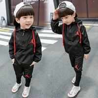 Bộ đồ mùa xuân cho bé trai 2019 Trẻ em mới Hàn Quốc Fake Two Pieces Kids Ocean Sports Two Piece Tide Children mặc - Phù hợp với trẻ em quần áo trẻ em