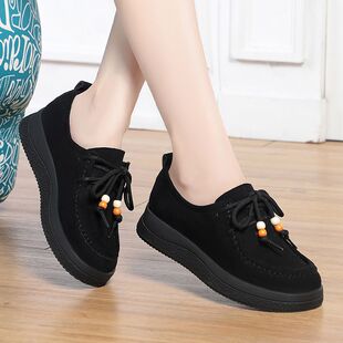 简约高级系带小皮鞋女春夏休闲女鞋乐福袋鼠鞋软底复古单鞋勃肯鞋