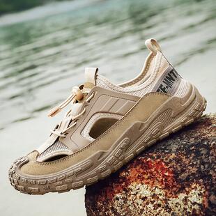 速干大网鞋 涉水鞋 镂空鞋 透气网布运动男鞋 高级夏季 板鞋 新款