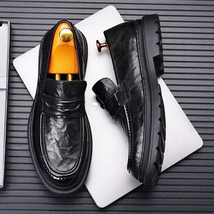新款真皮休闲男士皮鞋透气英伦男款潮鞋头层羊皮韩版男鞋夏季