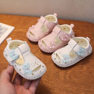 婴儿凉鞋学步鞋软底夏季一岁宝宝鞋子0-1岁女婴儿鞋子春夏6个月12