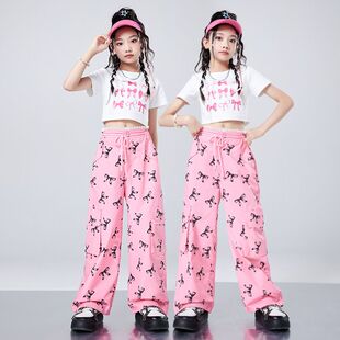 少儿爵士舞服装女童嘻哈街舞潮服露脐jazz演出服练功走秀舞蹈表演