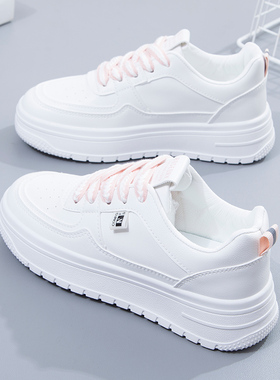 小白鞋女ins潮爆款百搭女2025春秋新款百搭运动品质厚底休闲板鞋