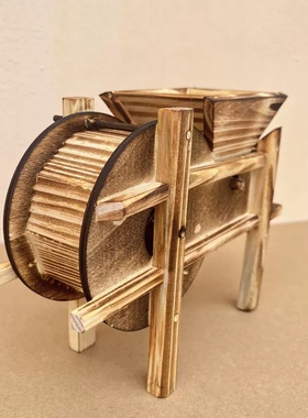 木质仿古风车模型景区热卖摆件