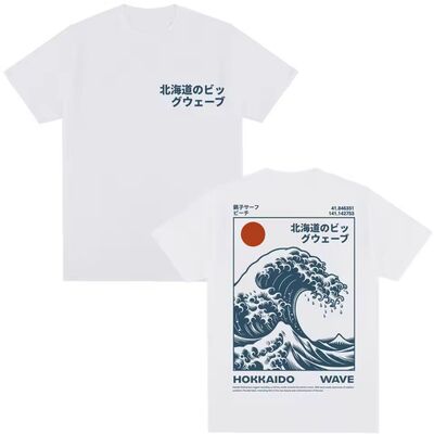 日本japan富士山鲤鱼旗达摩招财猫樱花面具纪念品短袖T恤衣服半袖