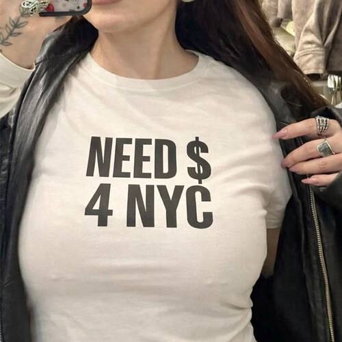 NEEDS 4 NYC趣味短袖T恤夏季纯棉 半袖潮小众上将诶 男女衣服