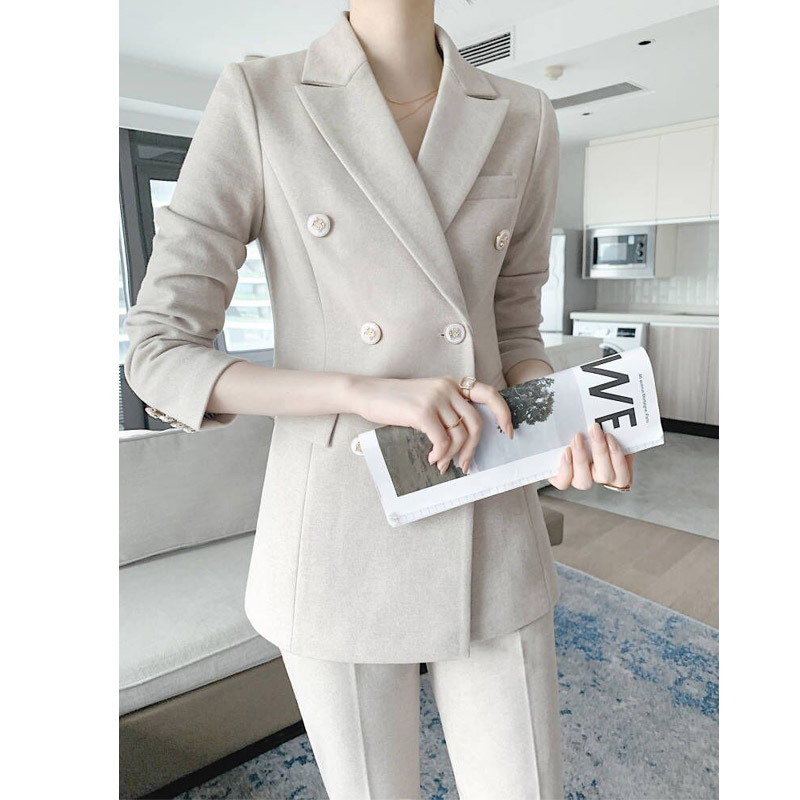 毛呢西装时尚气质休闲职业套装