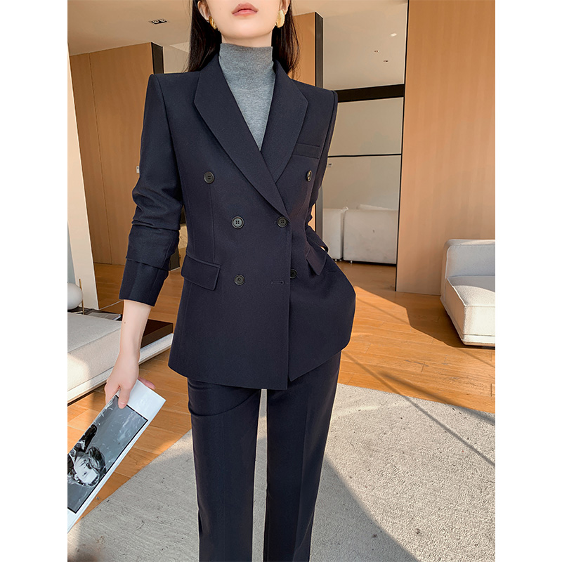 小个子西装套装女高级感公务员面试职业通勤商务休闲工作西服外套