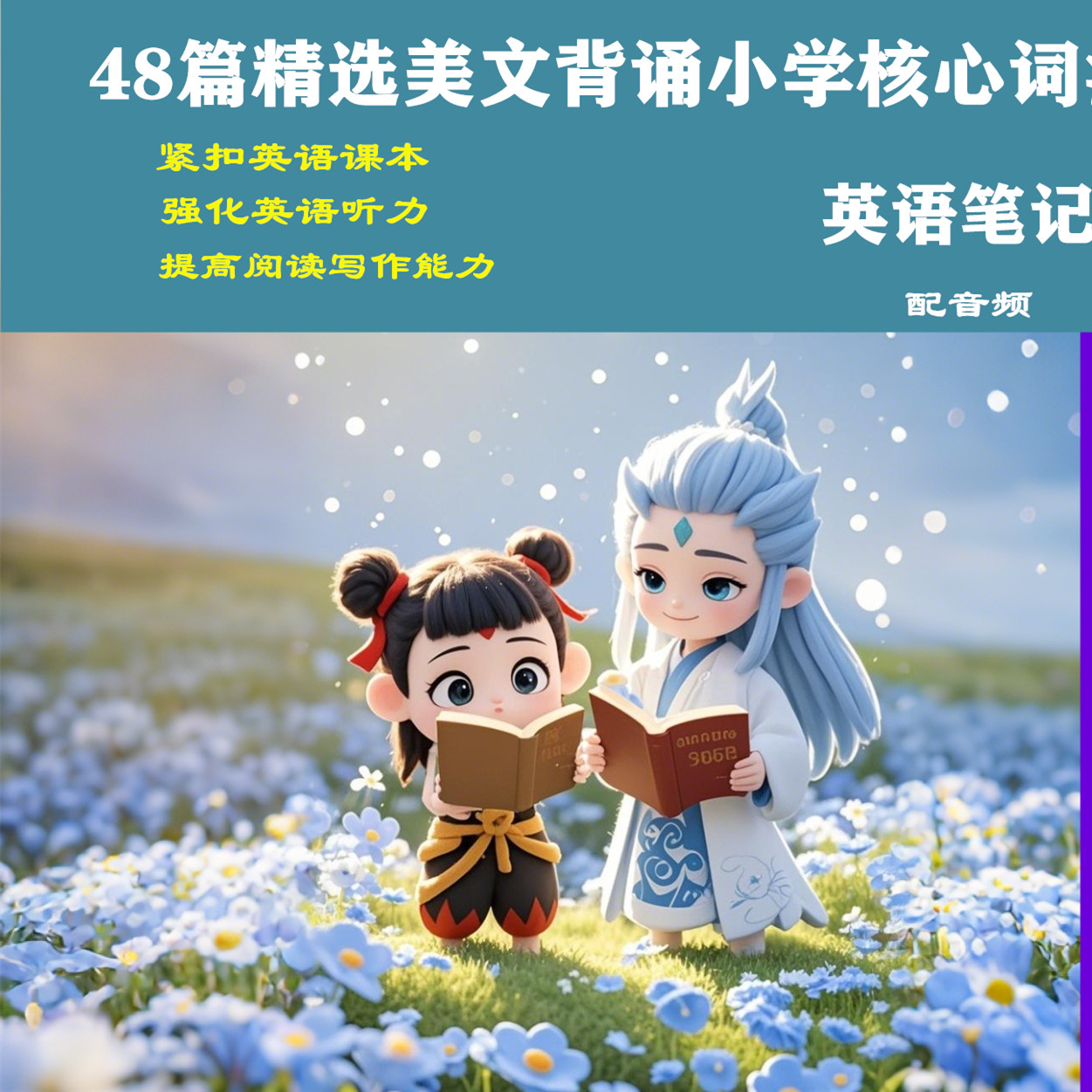 精选英语阅读小短文晨读美文小学生英语写作小短句哪吒英语笔记本