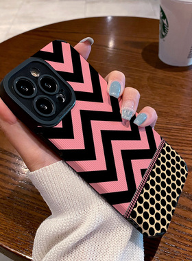 小众清新黑色条纹适用小米红米note11 note10pro手机壳note 7 8 9 pro 5G版 note11pro+保护套硅胶壳软男女生