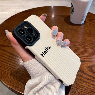 简约个性Hello英文适用vivo x90 60 x70 x80 x50 pro手机壳x27 x20 x23幻彩版 x80proplus保护套硅胶壳软男女