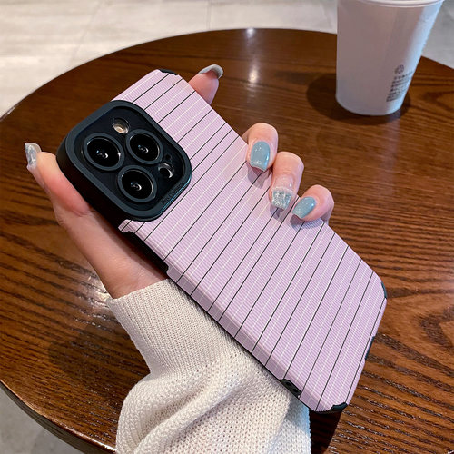 适用OPPO reno15手机壳reno14/13/12/11/10/9/8/7/6/5新款pro+硅胶皮质软防摔高级感保护套简约香芋紫横条纹