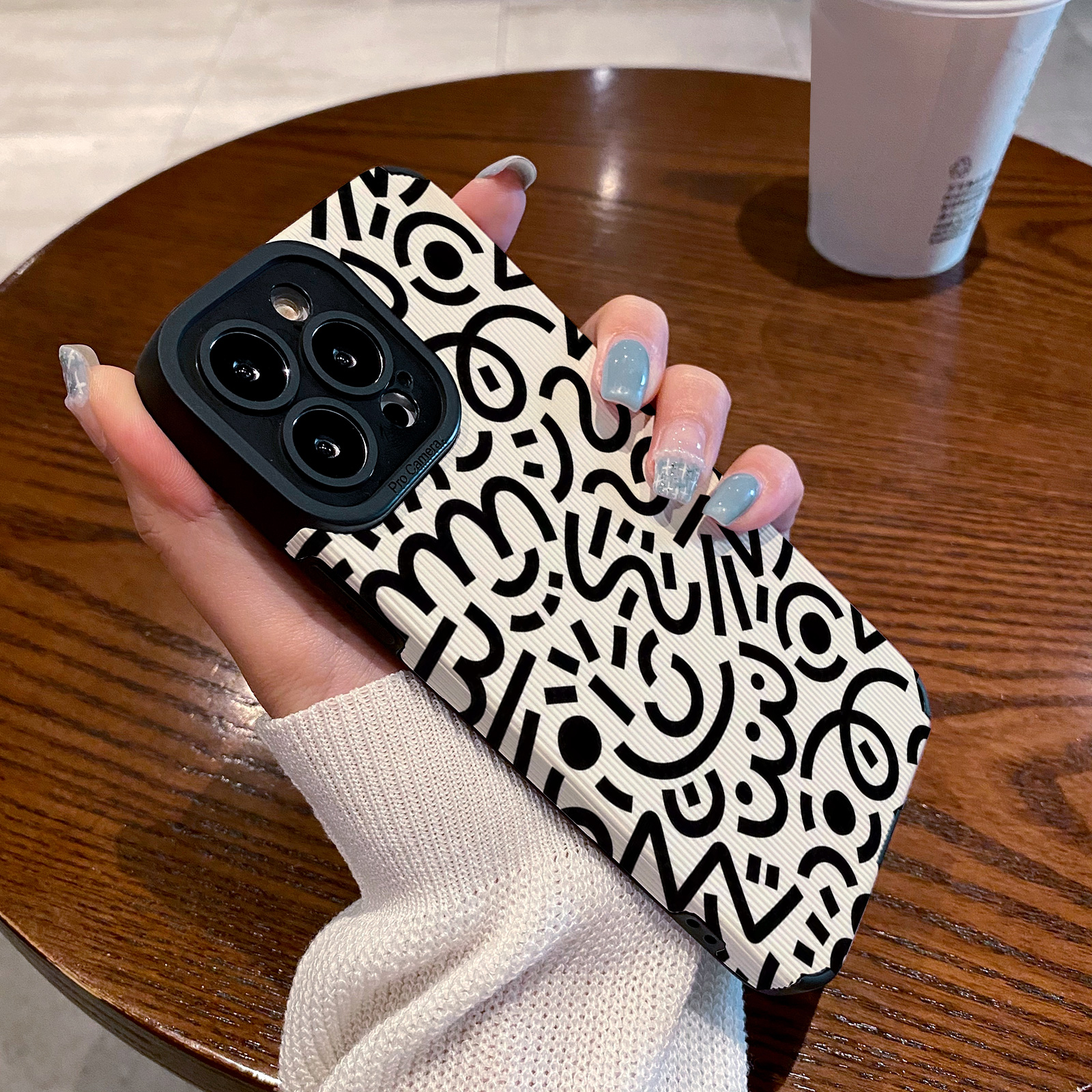 适用vivo Y97手机壳小众搞怪涂鸦线条Y93 Y85 Y81S新款男女Y77 Y76S Y73S Y71 Y70S Y55S Y33 Y30高级保护套