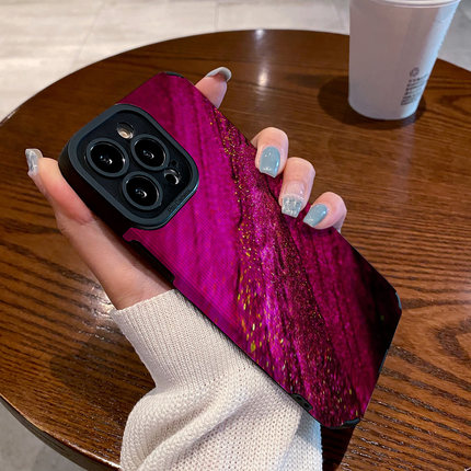 适用OPPO reno12手机壳reno11/10/9/8/7/6/5/pro+硅胶皮质14软壳防摔保护套2025新年款渐变玫红大理石