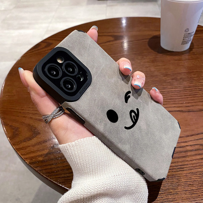 适用vivo iqoo11 10 9pro手机壳iqooneo8 8pro 7se 6 neo5活力版7竞速版z5x保护套男生翻毛皮小众俏皮小表情