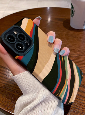 欧美ins风创意彩色纹适用vivo x60 x70 x80 x50 pro手机壳x27 x20 x23幻彩版 x80proplus保护套硅胶壳软男女