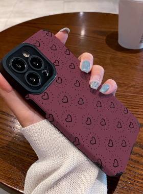 适用vivo s20手机壳s19/s18/s17/s16e/s15/s30/10/pro新款s9e/s7硅胶皮质软防摔高级闪闪黑色线条爱心保护套