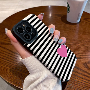 小众条纹爱心适用vivo x90 60 x70 x80 x50 pro手机壳x27 x20 x23幻彩版 x80proplus保护套硅胶壳软男女个性