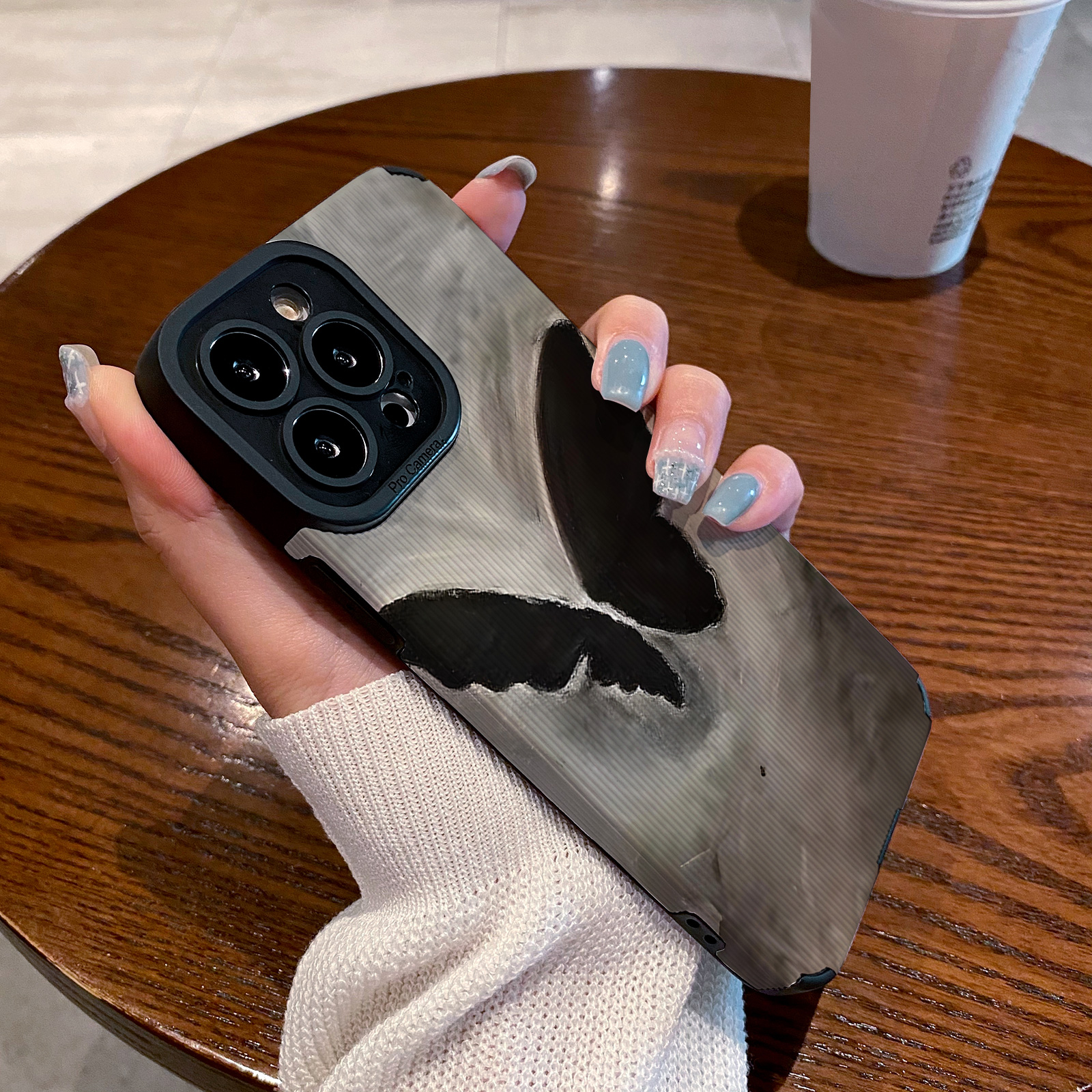 适用小米14 13pro 12 11 10 14ultra手机壳12青春版14PRO新款9 17 10pro 11高级保护套艺术抽象黑色蝴蝶