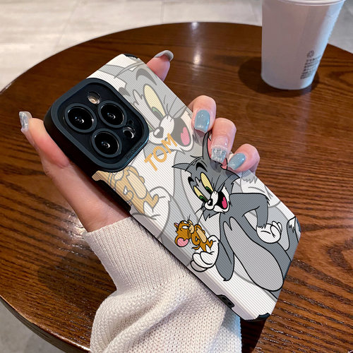 适用vivo Y97 Y93 Y85 Y83 Y81S Y77 Y76S Y73S Y71 Y70S手机壳Y55S Y33 Y30 Y15保护套简约卡通英文猫和老鼠