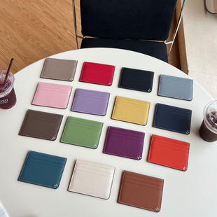 新款女士超薄卡套小巧真皮男高端多卡位一片式卡夹收纳包钱包皮夹