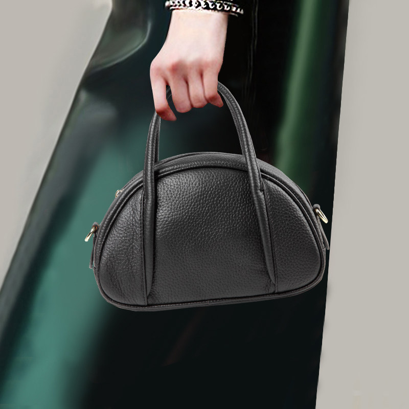 贝壳包真皮女包2021秋季新款馒头包时尚迷你单肩斜挎小包超百搭潮