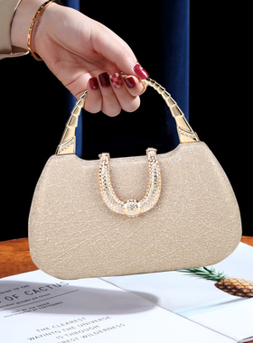 手拿包放手机礼服宴会包包红毯走秀包时尚名媛晚宴包细闪手提包女