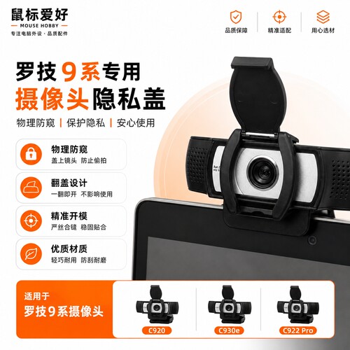 罗技摄像头隐私盖防窥防尘替换
