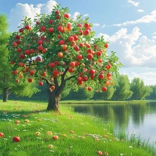 田园风丰收图自粘画平平安安墙面贴纸客厅餐厅卧室门窗墙贴装饰画