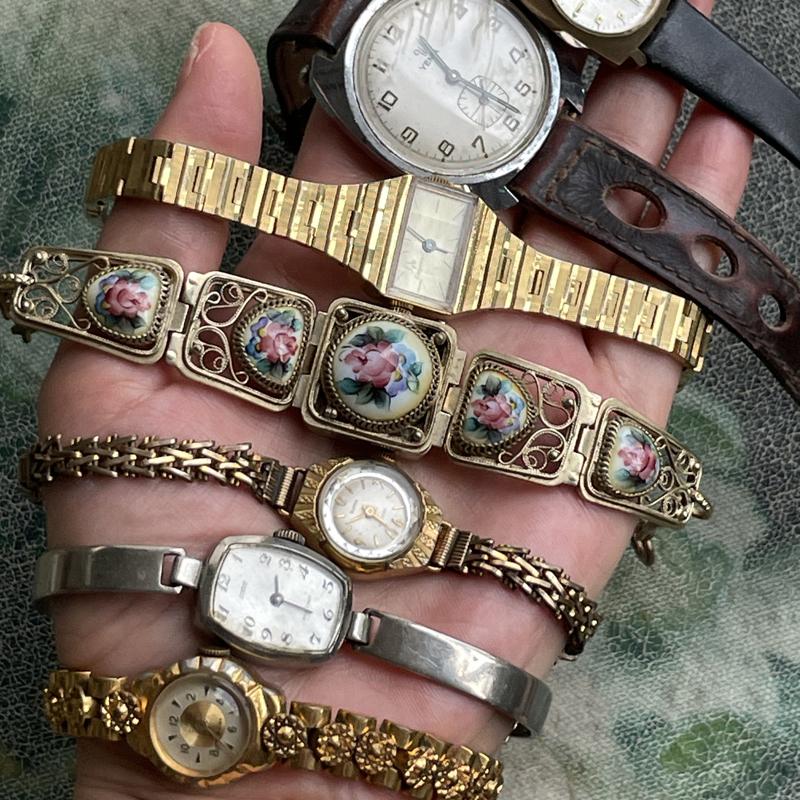vintage欧洲西洋古董艺术品收藏二手旧货法国机械老怀表陶瓷手表