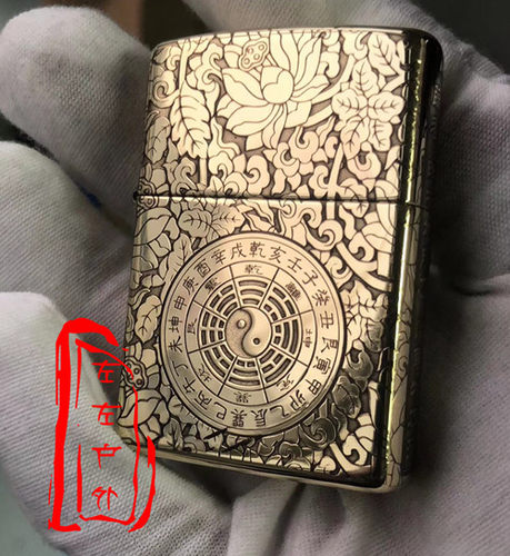 zippo美国防风纯铜煤油打火机