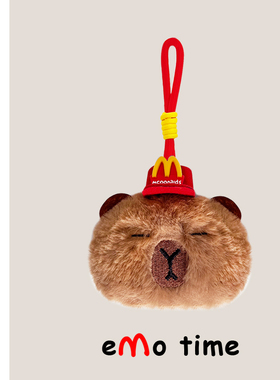 emo可爱M记麦麦卡皮巴拉包包挂件钥匙扣情侣男女配件百搭配饰礼物