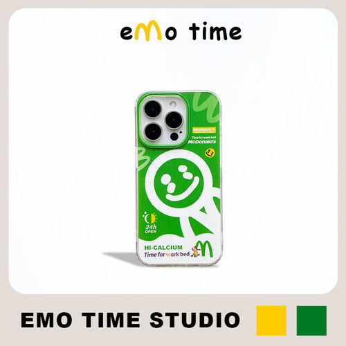 emo原创麦乐送磁吸手机壳创意个性小众麦门嘻哈手机保护套适用iPhone16promax苹果15/14/13