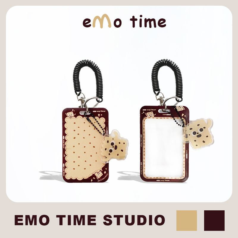 emo原创巧克力饼干便携卡套公交地铁食堂门禁学生证门禁卡收纳套