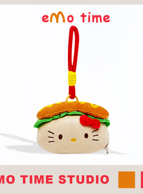 emo可爱M记热狗凯特猫挂件钥匙扣情侣男女配件百搭包包配饰礼物